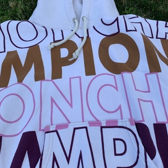 Champion Women’s Reverse Weave All-Over Print Hoodie Sweatshirt S - Picture 4 of 6